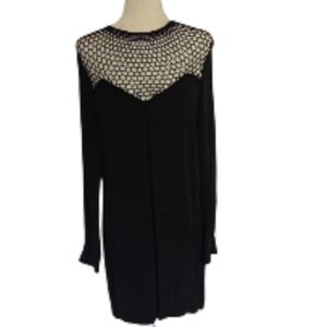 A.L.C. Tate crochet yoke long sleeve shift dress - SIZE 6